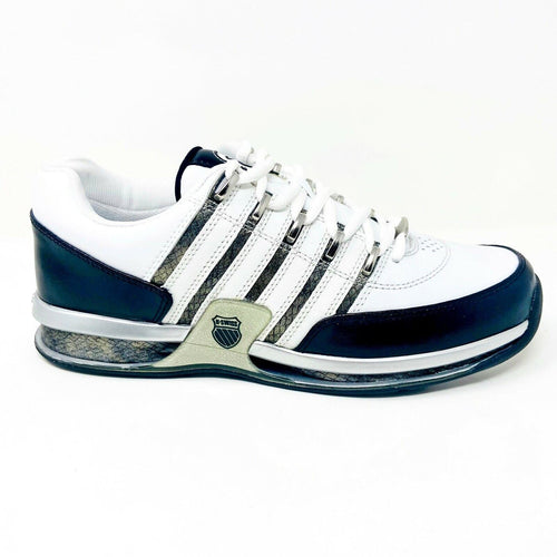 K-Swiss Appian White Black Platinum Mens Size 8 Casual Sneakers 01362179