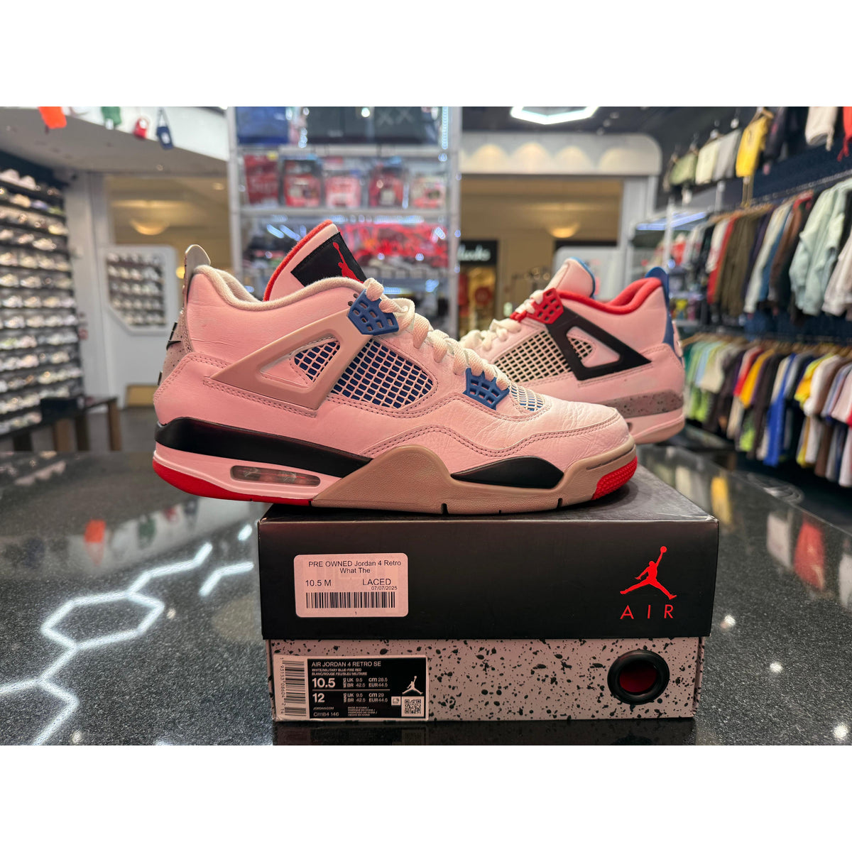 PRE OWNED Jordan 4 Retro What The