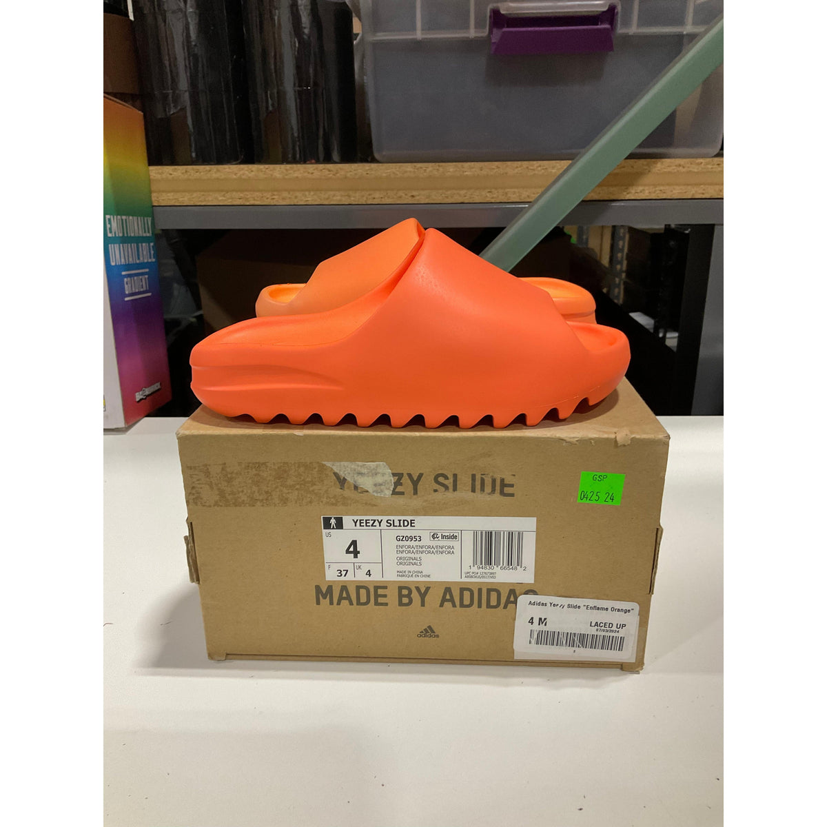 *Conditional* PRE OWNED adidas Yeezy Enflame Orange