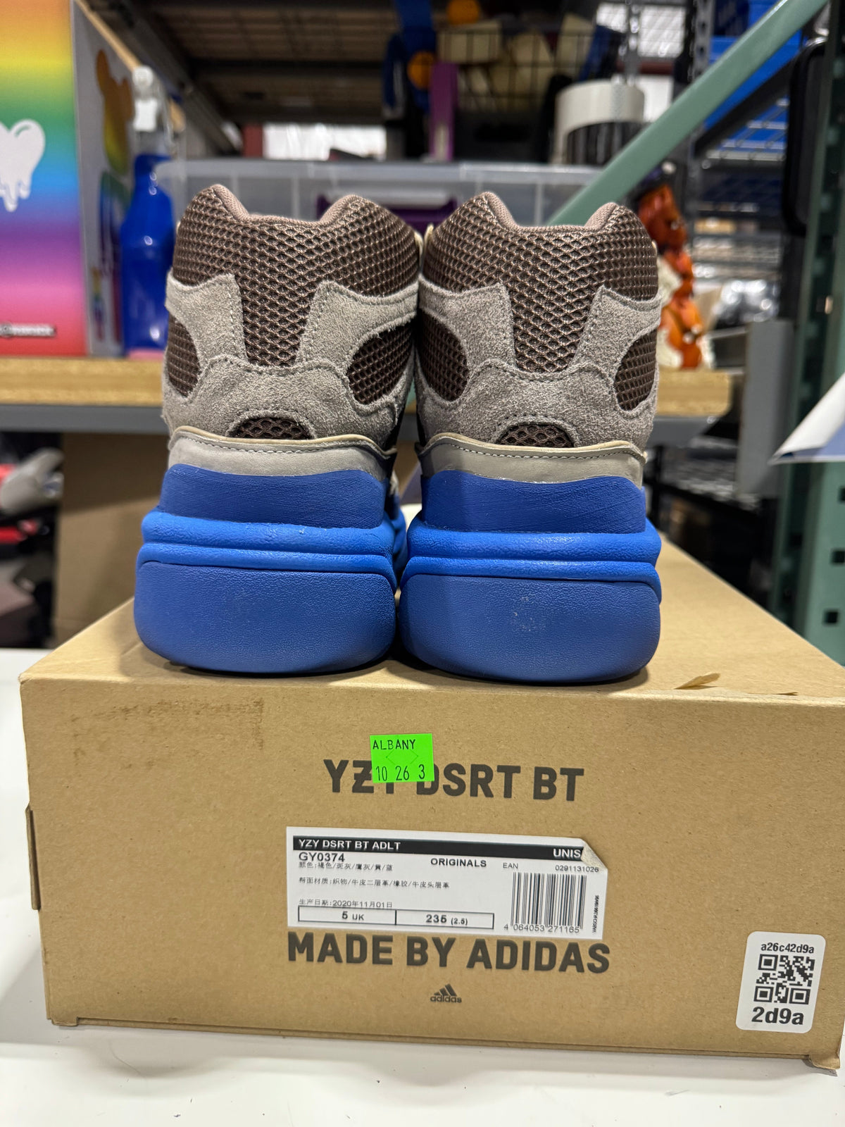 PRE OWNED adidas Yeezy Desert Boot Taupe Blue