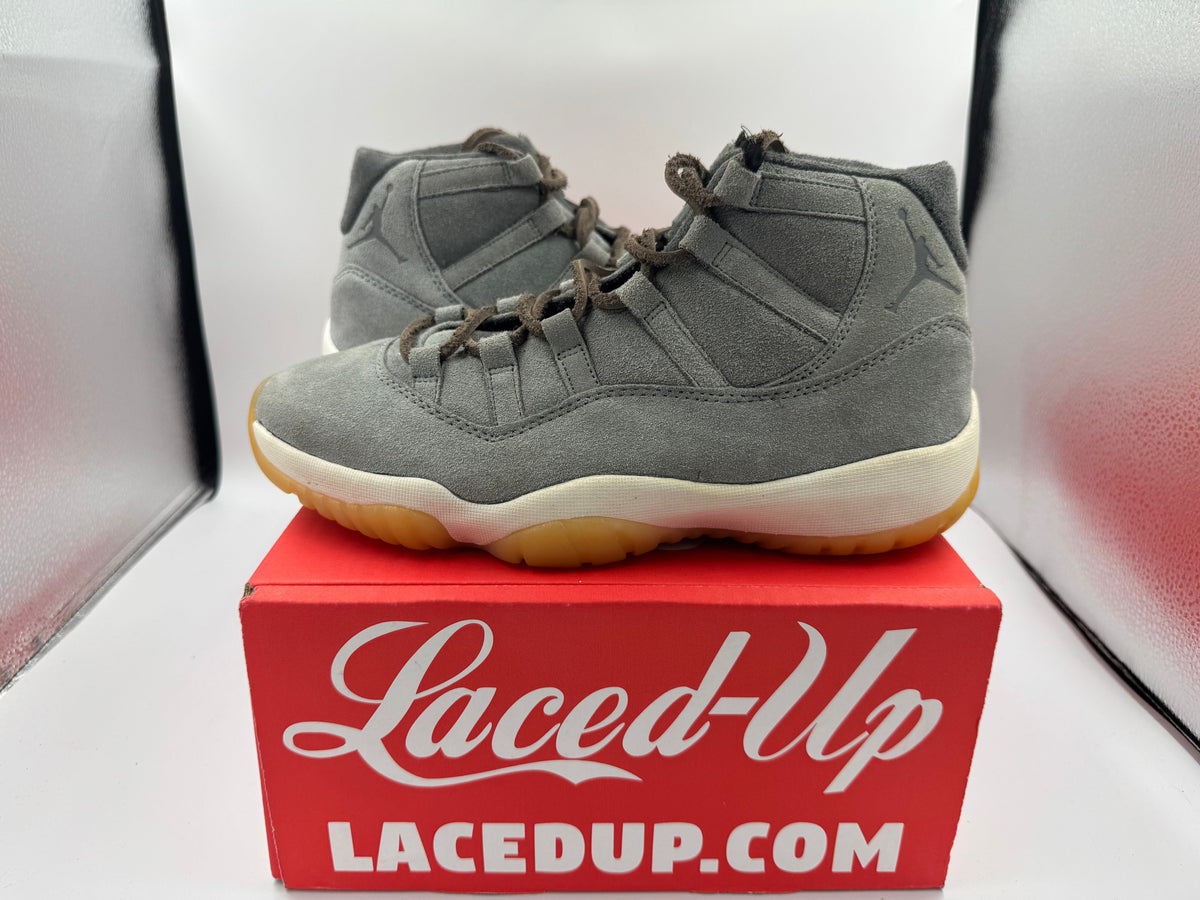 PRE OWNED Air Jordan Retro 11 Pinnacle Grey Suede Conditional