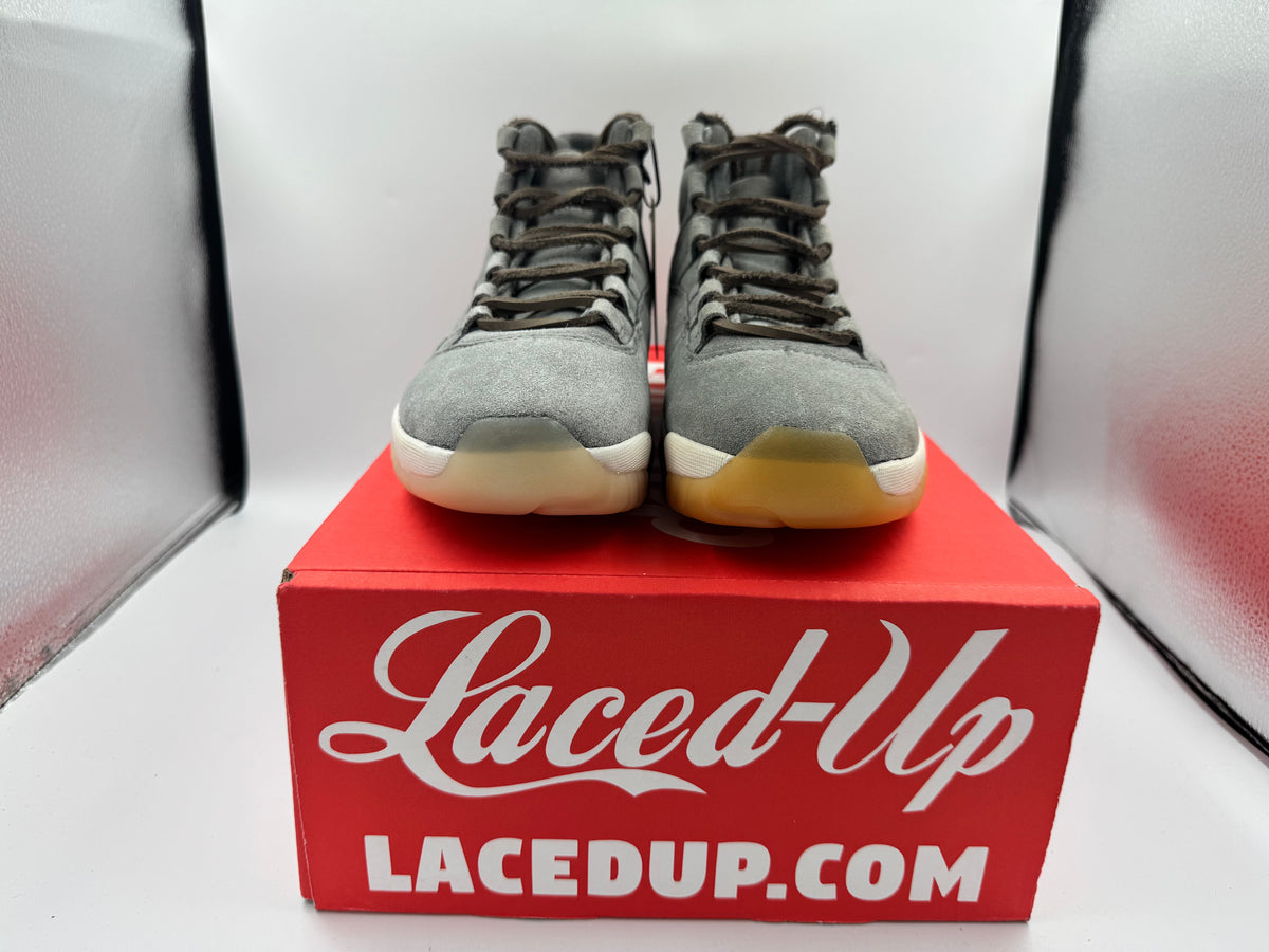 PRE OWNED Air Jordan Retro 11 Pinnacle Grey Suede Conditional