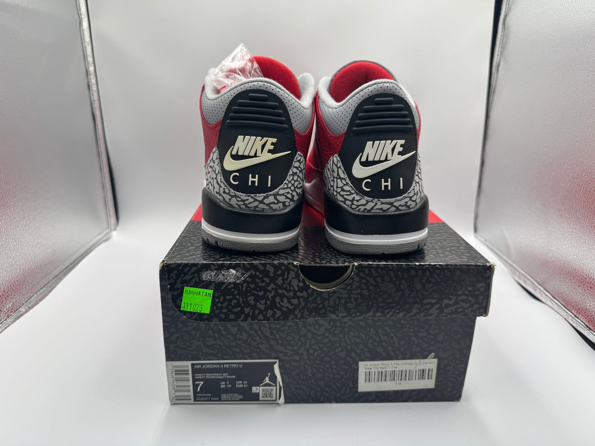 PRE OWNED Air Jordan Retro 3 "Red Cement" GS Conditional