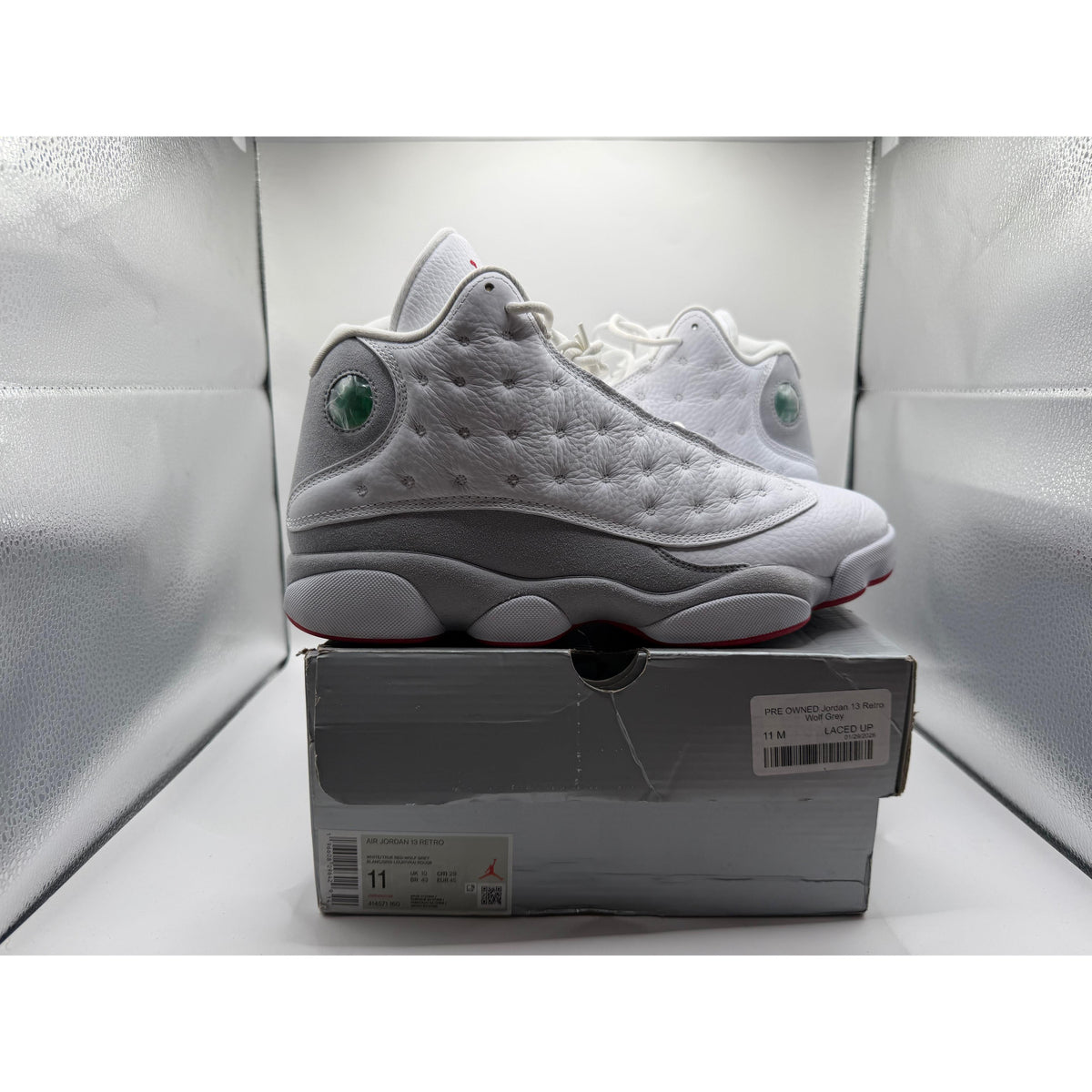 PRE OWNED Jordan 13 Retro Wolf Grey