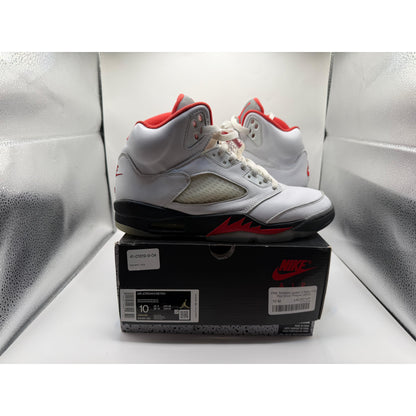 PRE OWNED Jordan 5 Retro Fire Red Silver Tongue (2020)