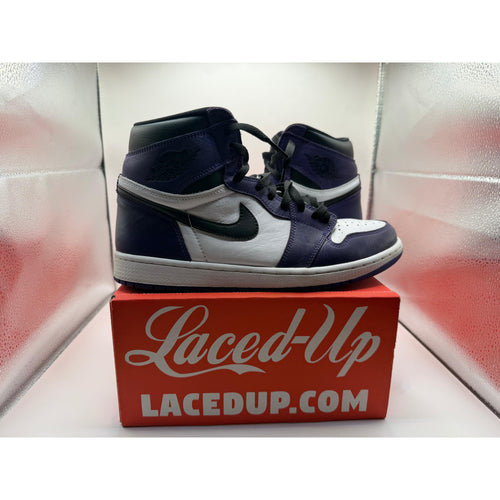 PRE OWNED Jordan 1 Retro High Court Purple White NO BOX