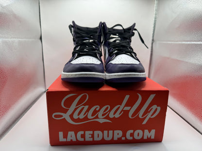 PRE OWNED Jordan 1 Retro High Court Purple White NO BOX
