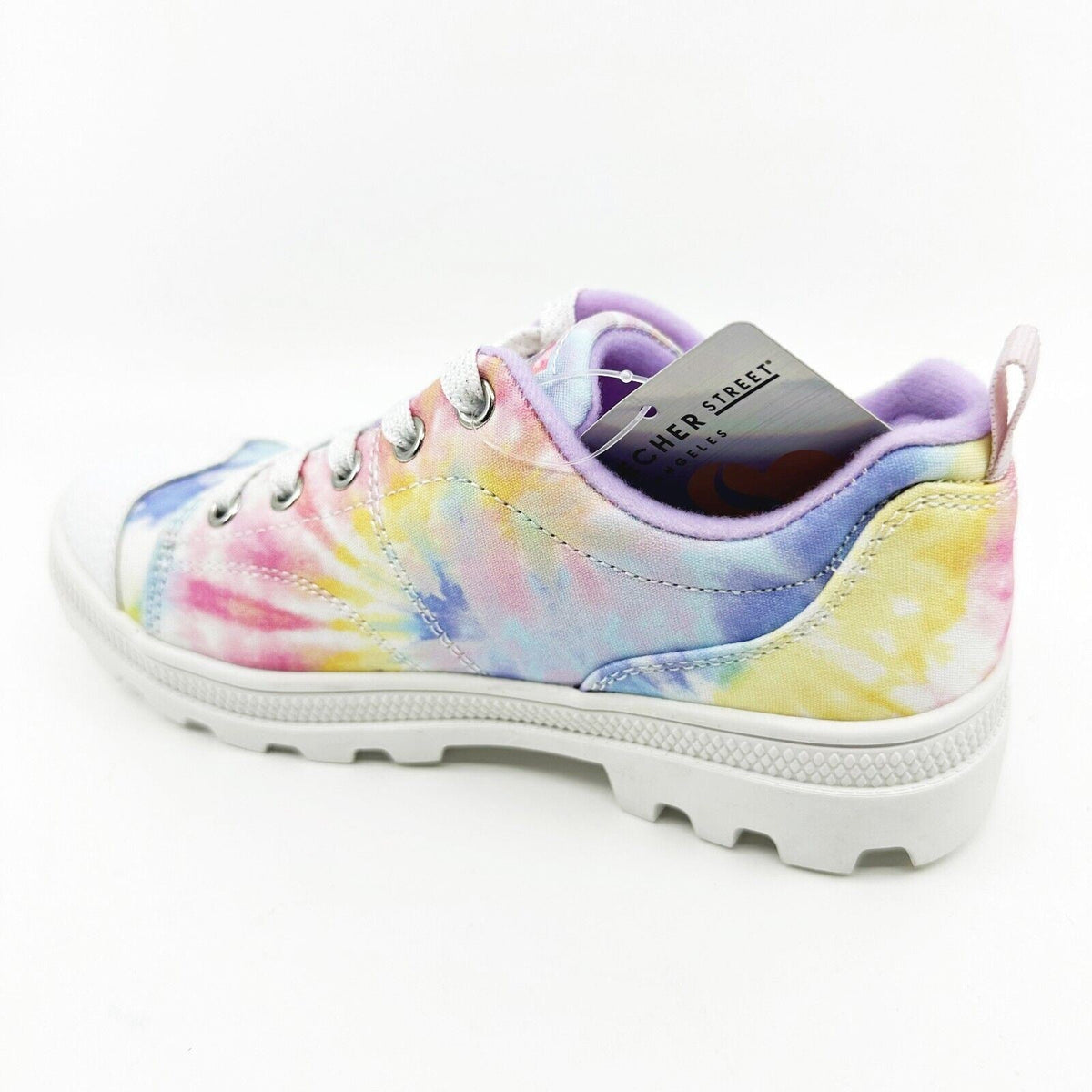 Skechers Roadies Berkeley Blocks White Kids Girls Size 1.5 Sneakers
