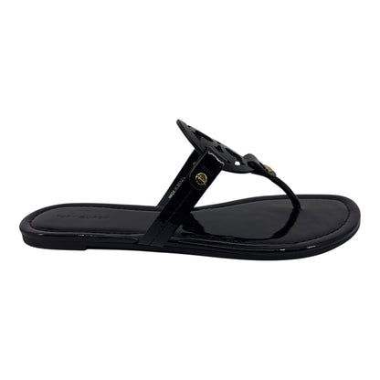 Tory Burch Miller Perfect Black Womens Sandal Patent Leather Thong