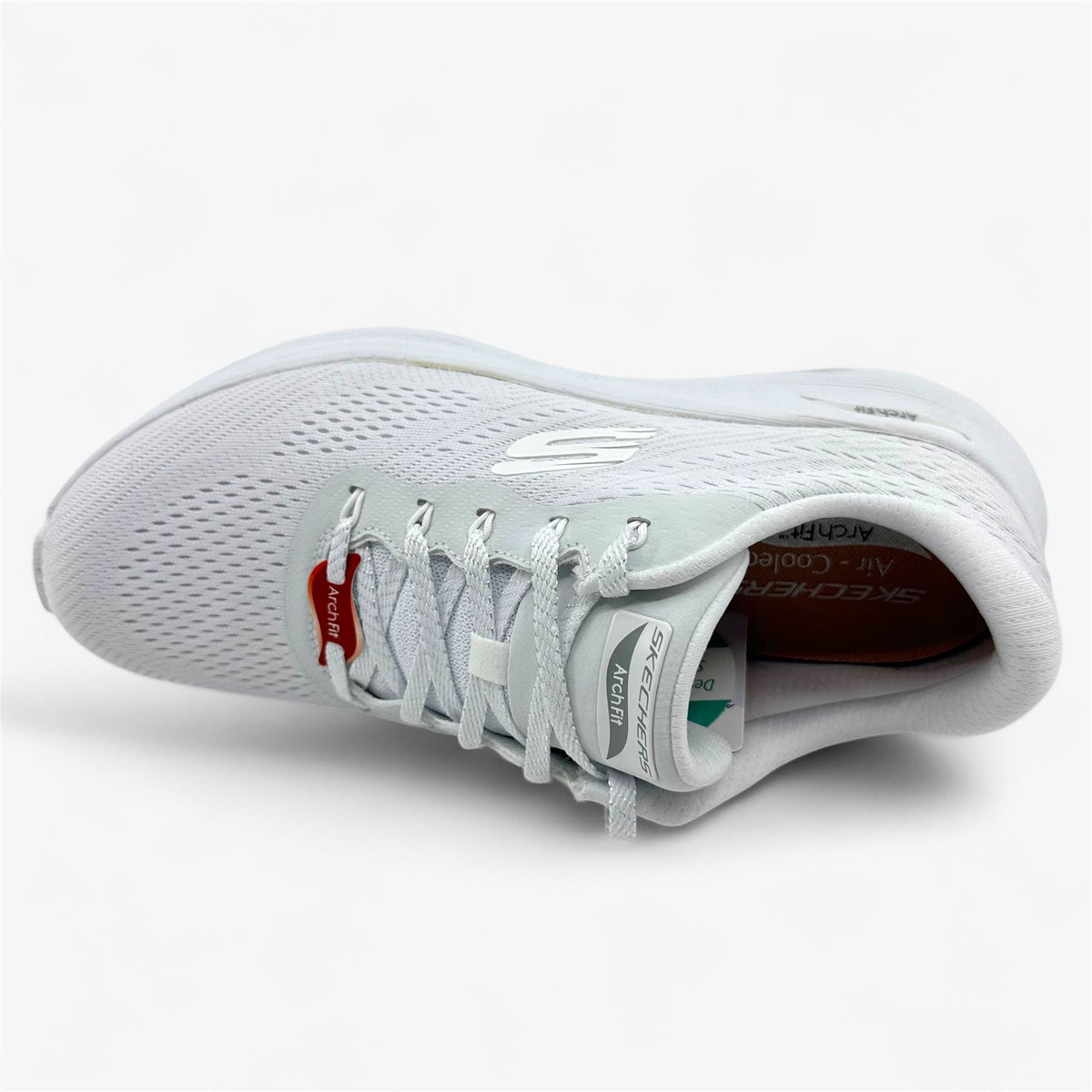 Skechers Arch Fit 2.0 Big League White Womens Wide Athletic Sneaker