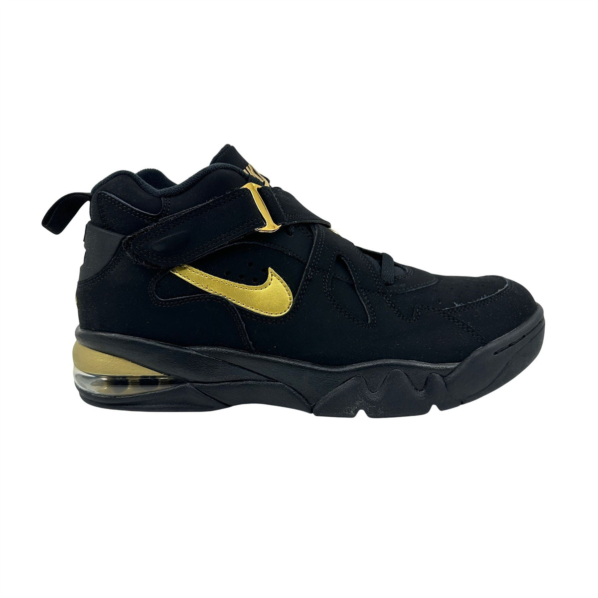 Nike Air Force max CB Black Metallic Gold Mens Size 9.5 Athletic Sneaker