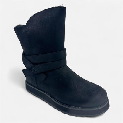 Skechers Keepsakes 2.0 Pikes Peak Black Womens Size 5 Scotchgard Shearling Style