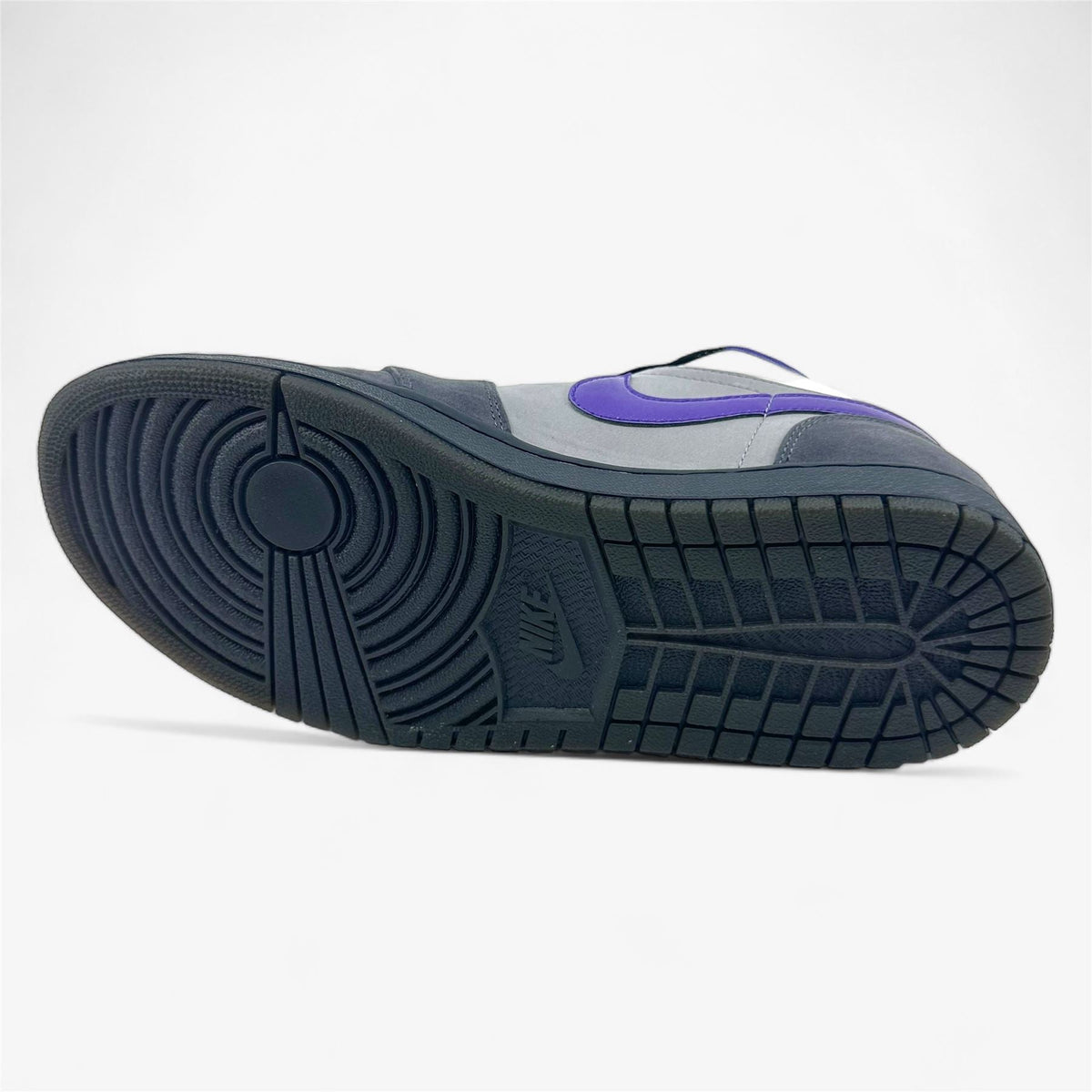 Jordan Air Jordan 1 Phat Low Anthracite Varsity Purple Stealth White Mens Sneaker