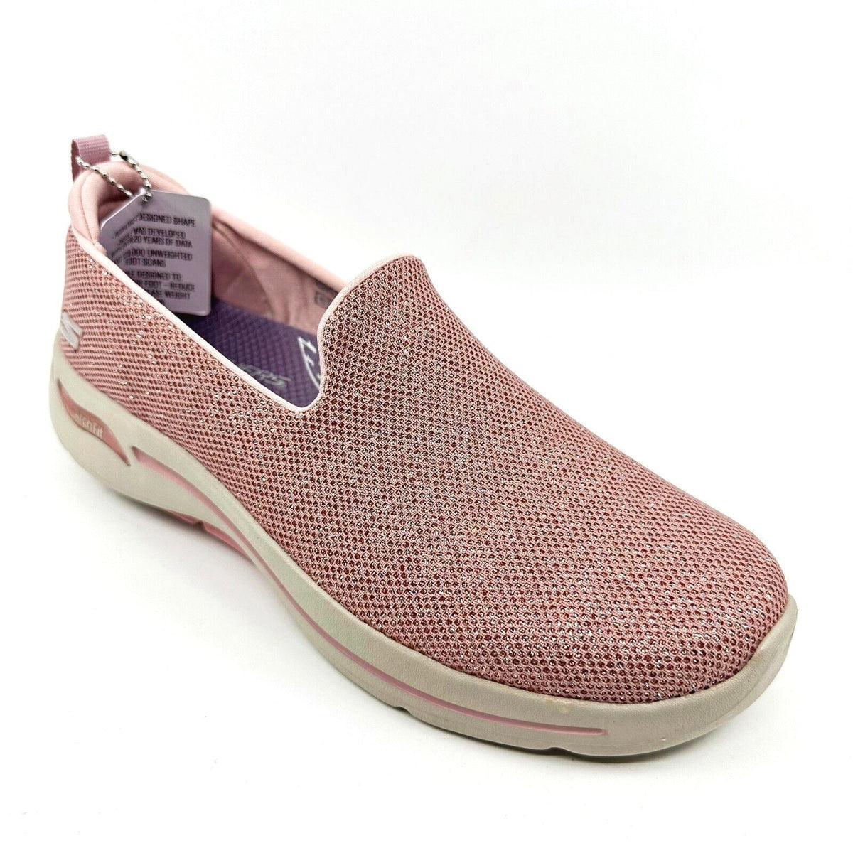 Skechers Go Walk Arch Fit Vividly Mauve Womens Size 9 Slip On Shoes