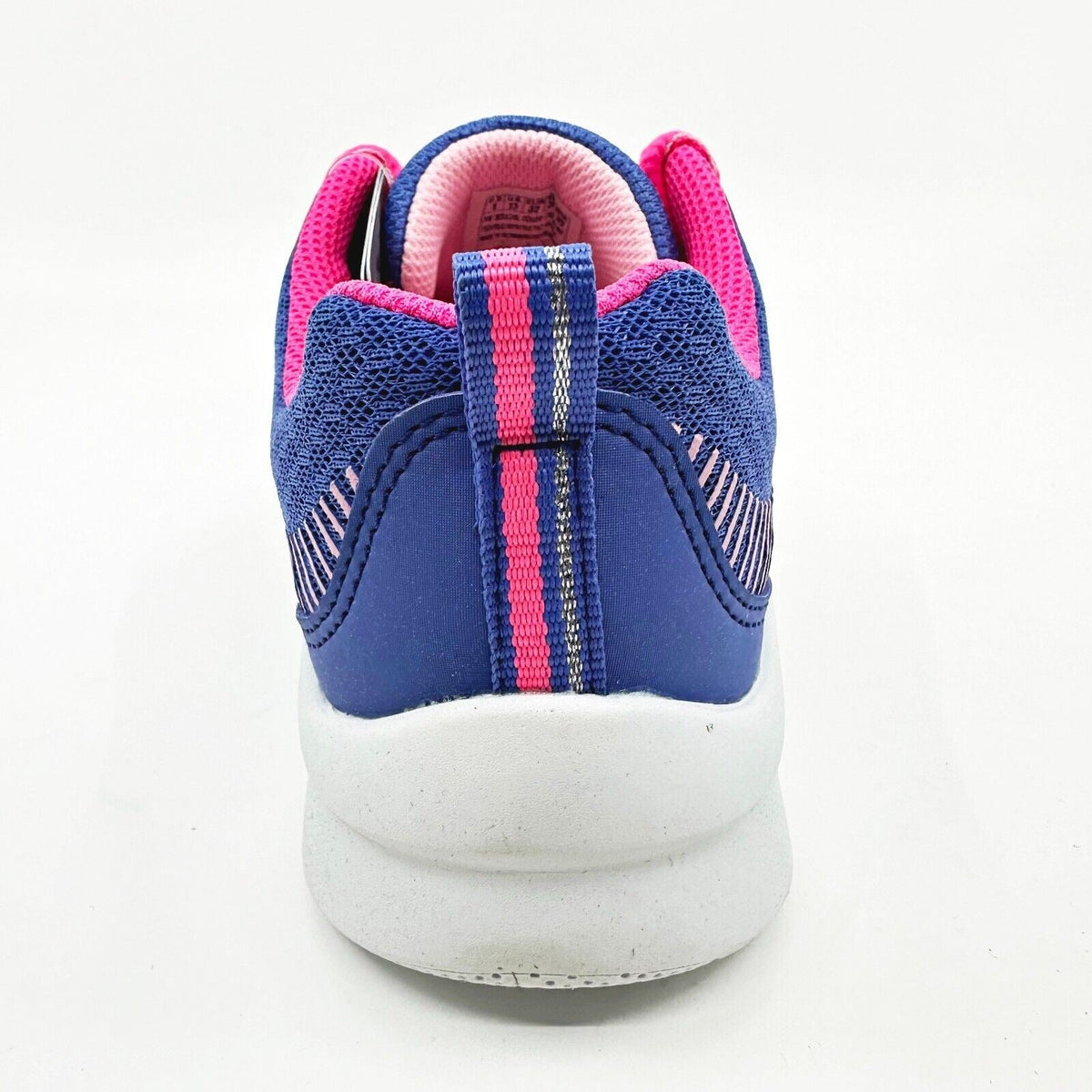 Skechers Microspec Radient Runner Blue Neon Coral Kids Girls Size 1 Sneakers