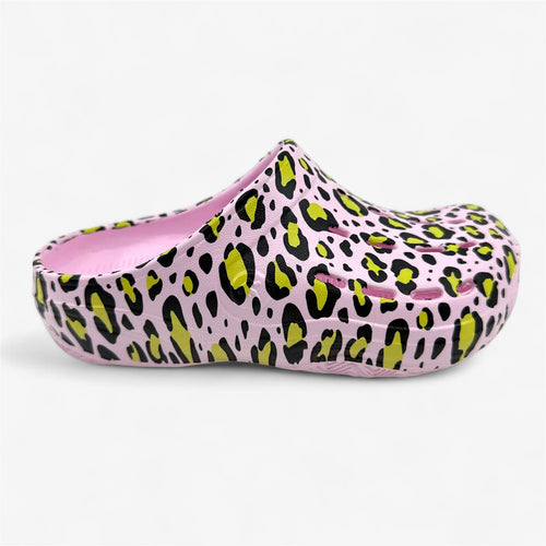 AND1 Bodega Clog Pink Leopard Kids Girls Sandal Clog