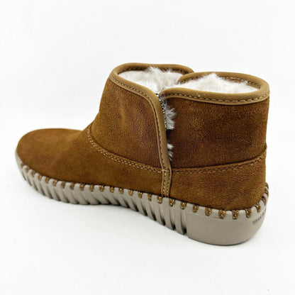 Skechers Go Walk Smart Honor Roll Chestnut Womens Size 5.5 Faux Fur Booties