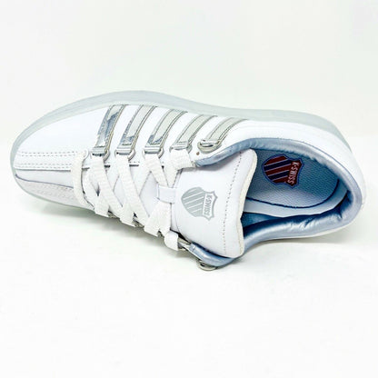 K Swiss Classic 2000 White Silver Kids Size 6 Sneakers 86564 155