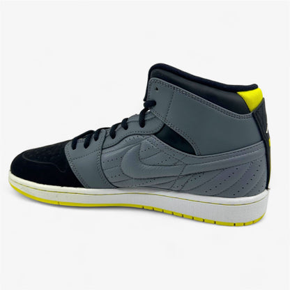 Jordan Air Jordan 1 Retro 99 Cool Grey Vibrant Yellow Black White Mens Sneaker