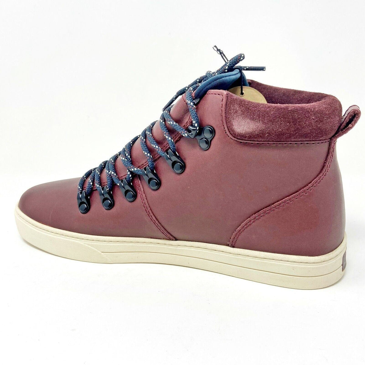 Clae Grant Oxblood Leather Mens Premium Casual Sneakers