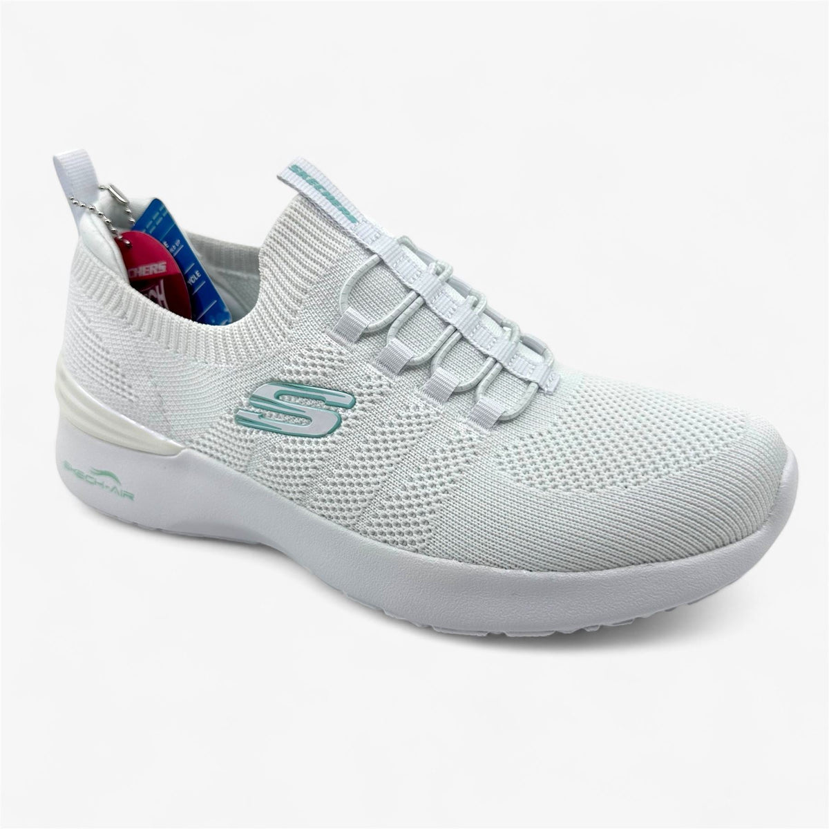 Skechers Skecher Air Dynamight Perfect Steps White Mint Womens Sneaker