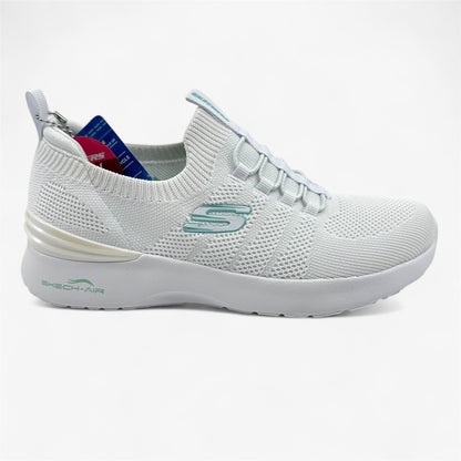 Skechers Skecher Air Dynamight Perfect Steps White Mint Womens Sneaker