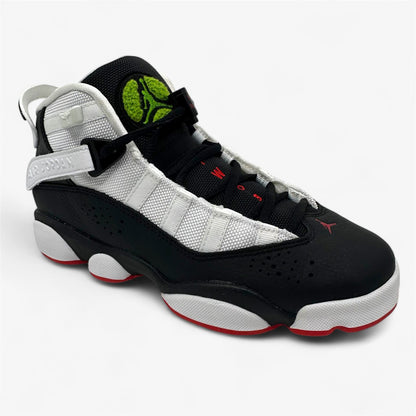 Jordan 6 Rings GS Black University Red White Kids Size 5 Athletic Sneaker