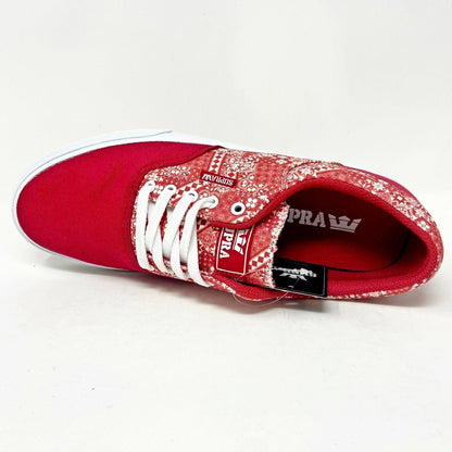 Supra Cobalt Rose Print Red White Mens Skateboard Shoes Sneakers 05663 625