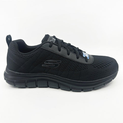 Skechers Track Moulton Black Mens Athletic Sneakers
