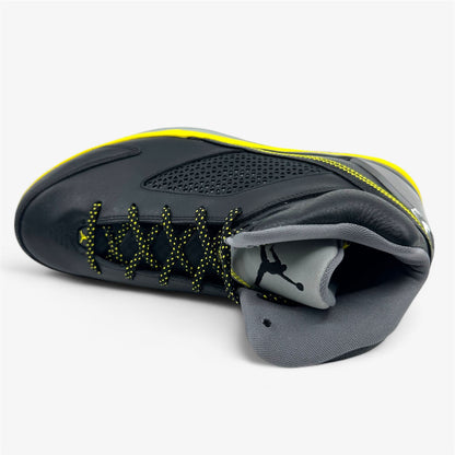 Jordan Flight Remix Black Vibrant Yellow Cool Grey Mens Athletic Sneaker