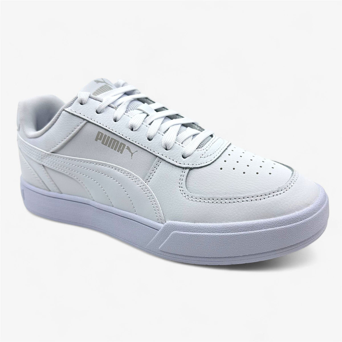 PUMA Caven White Gray Violet Mens Athletic Sneaker
