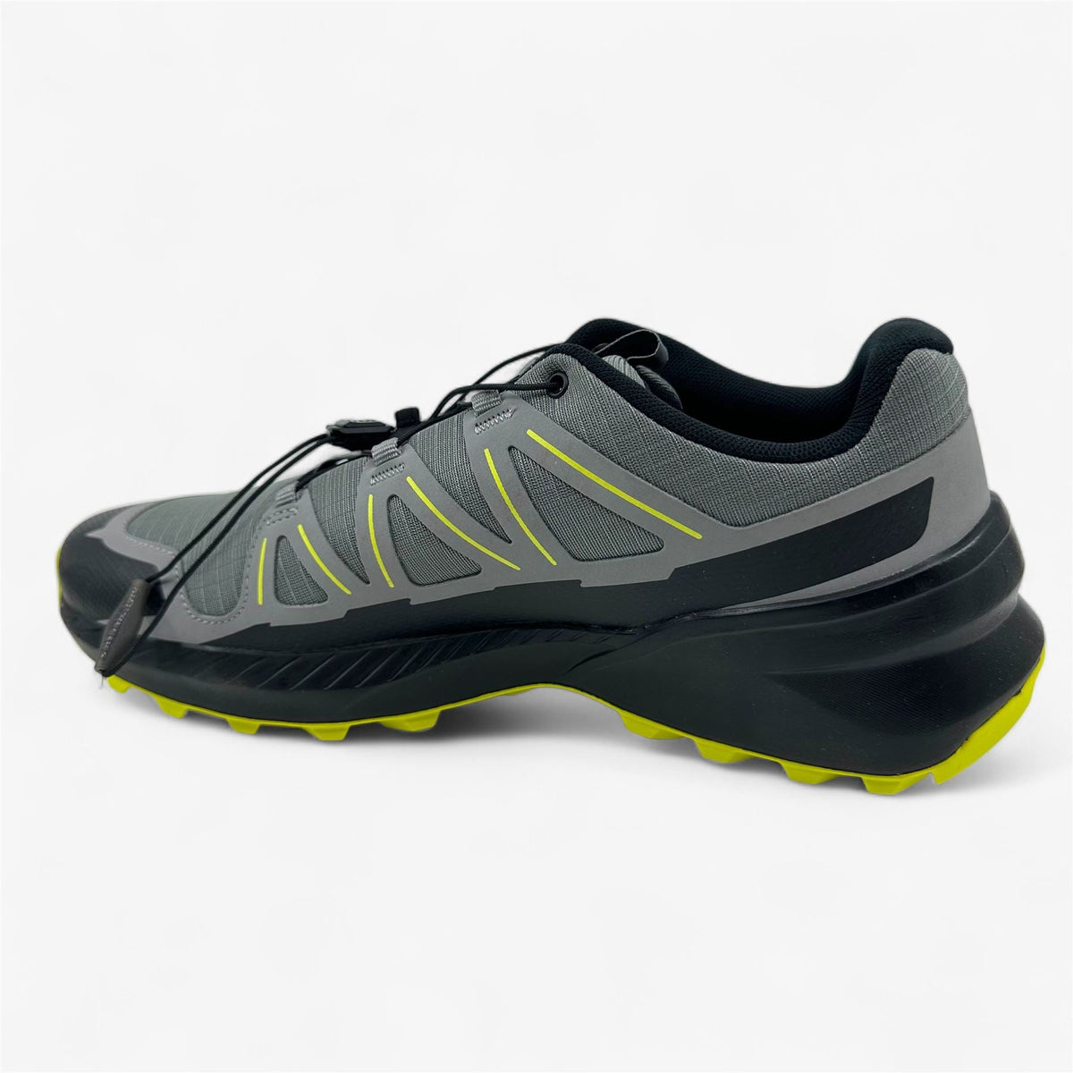 Salomon Speedcross Peak Quiet Shade Black Sulphur Spring Mens Athletic Sneaker