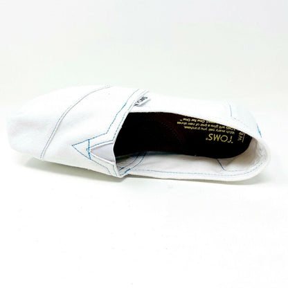 Toms Classics White Womens Slip On Casual Canvas Flat Shoes