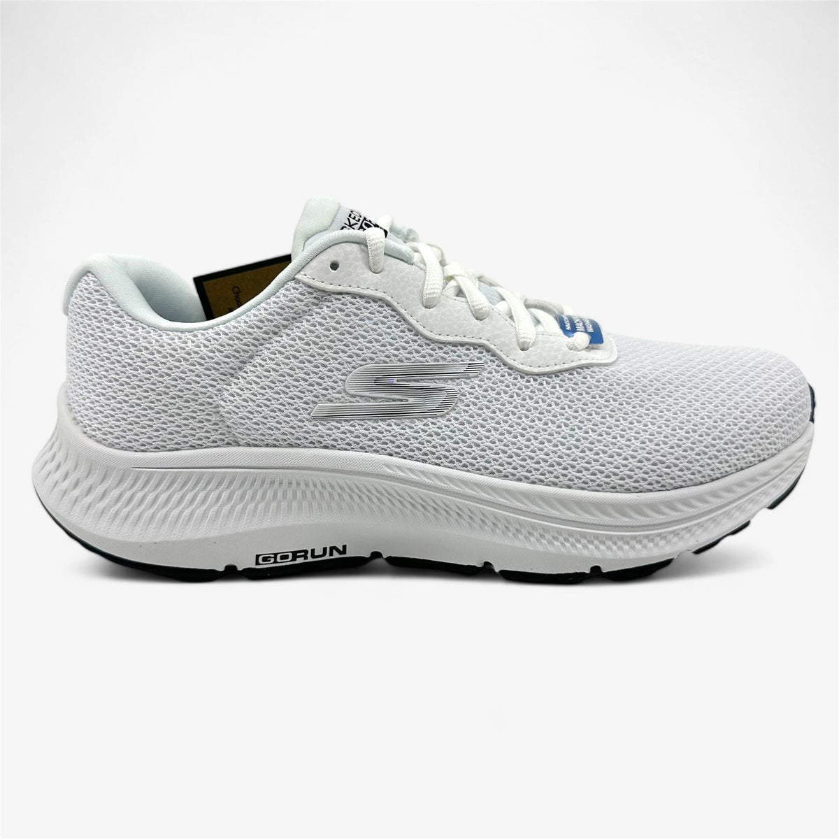 Skechers Go Run Consistent 2.0 Engaged White Black Womens Athletic Sneaker