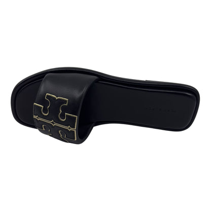 Tory Burch Double T Sport Slide Perfect Black Womens Nappa Leather Slide