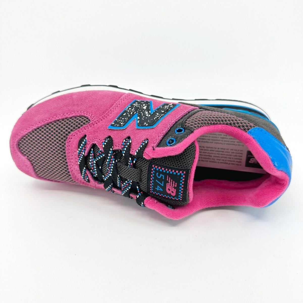 New Balance 574 Classics Pink Grey Blue Kids Running Sneakers KL57407P