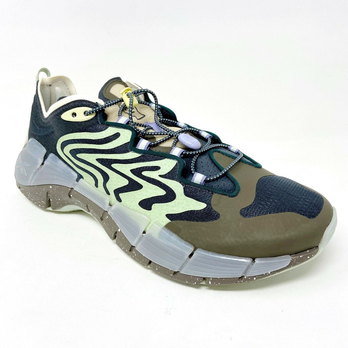 Reebok x Brain Dead Zig Kinetica II Green Grey Mens Running Shoes Sneaker S23890