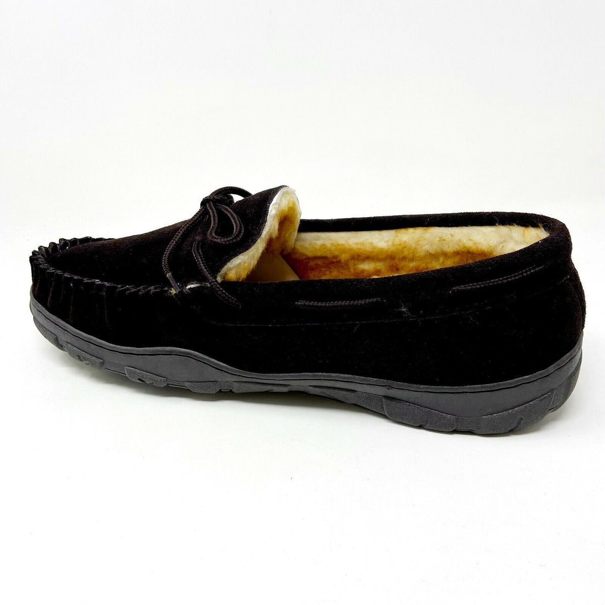 Tamarac Mens Utah Rootbeer Cowhide Comfort Slip On Comfort Slippers