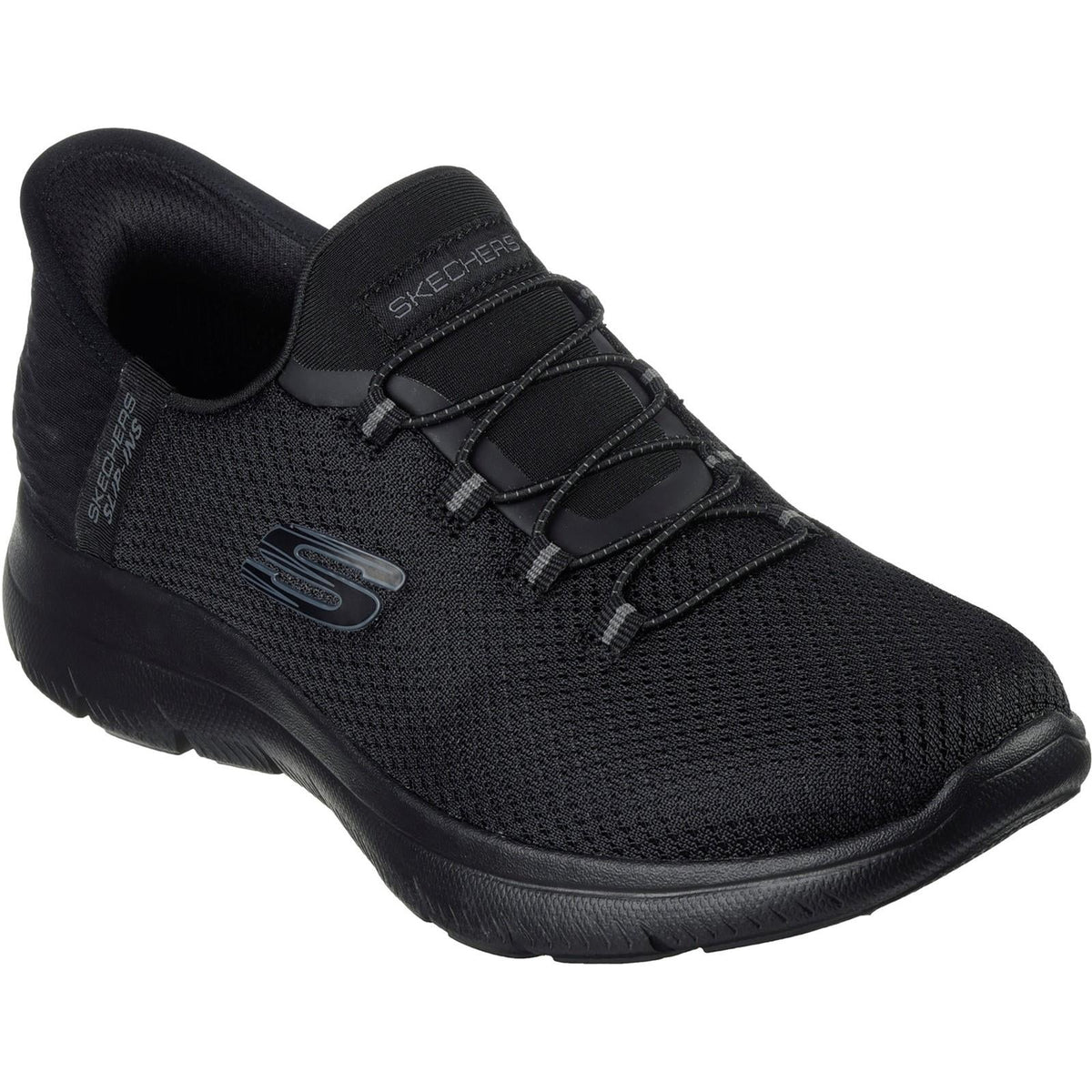 Women's Wide Fit Skechers 150123 Slip-ins Summits Diamond Dream Trainers - Black