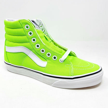Vans SK8 Hi (Neon) Green Gecko True White Womens Casual Shoes