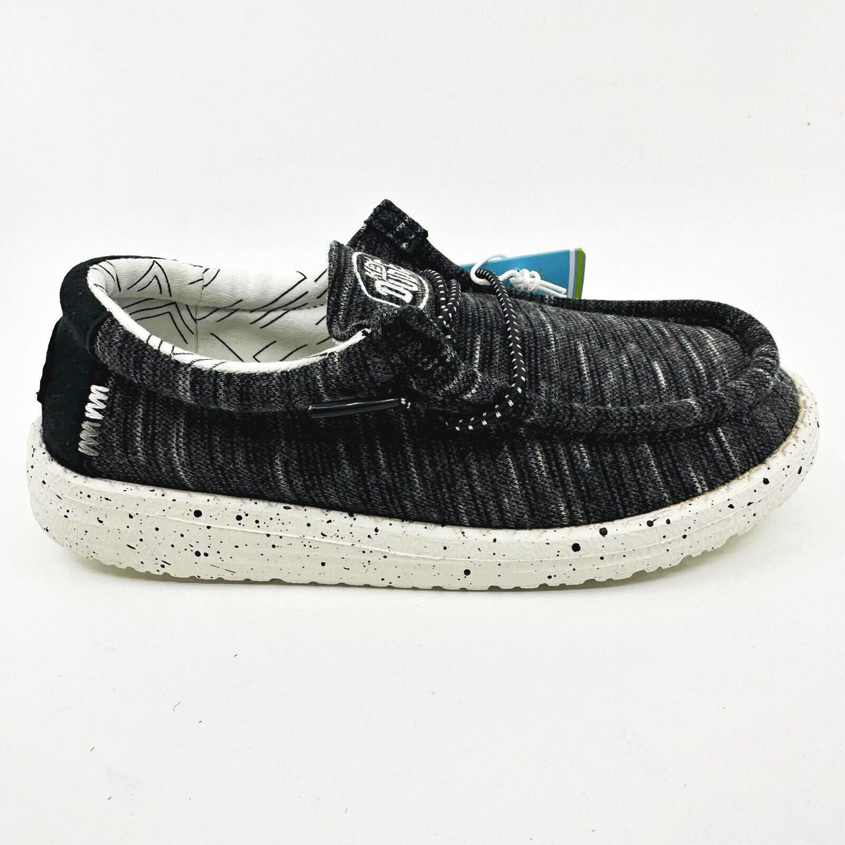 Hey Dude Wally Toddler Stretch Black Kids Youth Casual Shoes