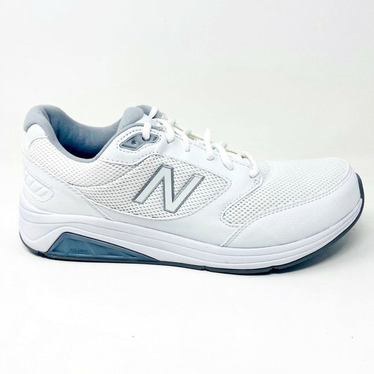 New Balance Mens 928v2 White Gray Size 14 D Leather Walking Shoes MW928WM2