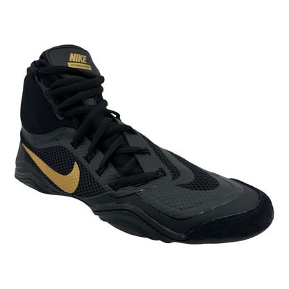 Nike Hypersweep Black Metallic Gold Mens Athletic Sneaker