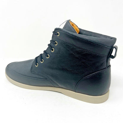 Clae Hamilton Black Leather Mens Casual Sneakers