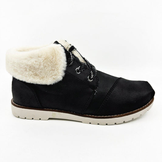 Skechers Chill Lugs Carefree Cozy Black Womens Size 7 Shearling Boots