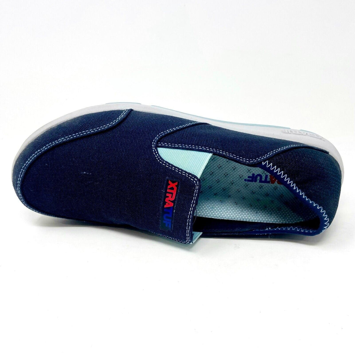 XtraTuf Yellowtail Royal Blue Slip Resistant Canvas Womens Slip On Casual Shoes