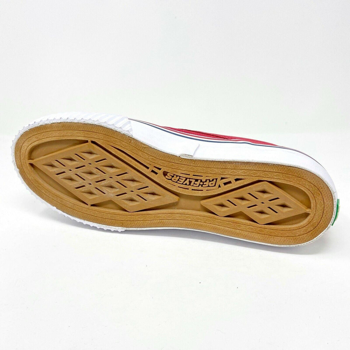 PF Flyer Center Slip On Red White Womens Shoes Casual Sneakers PM12OS2J
