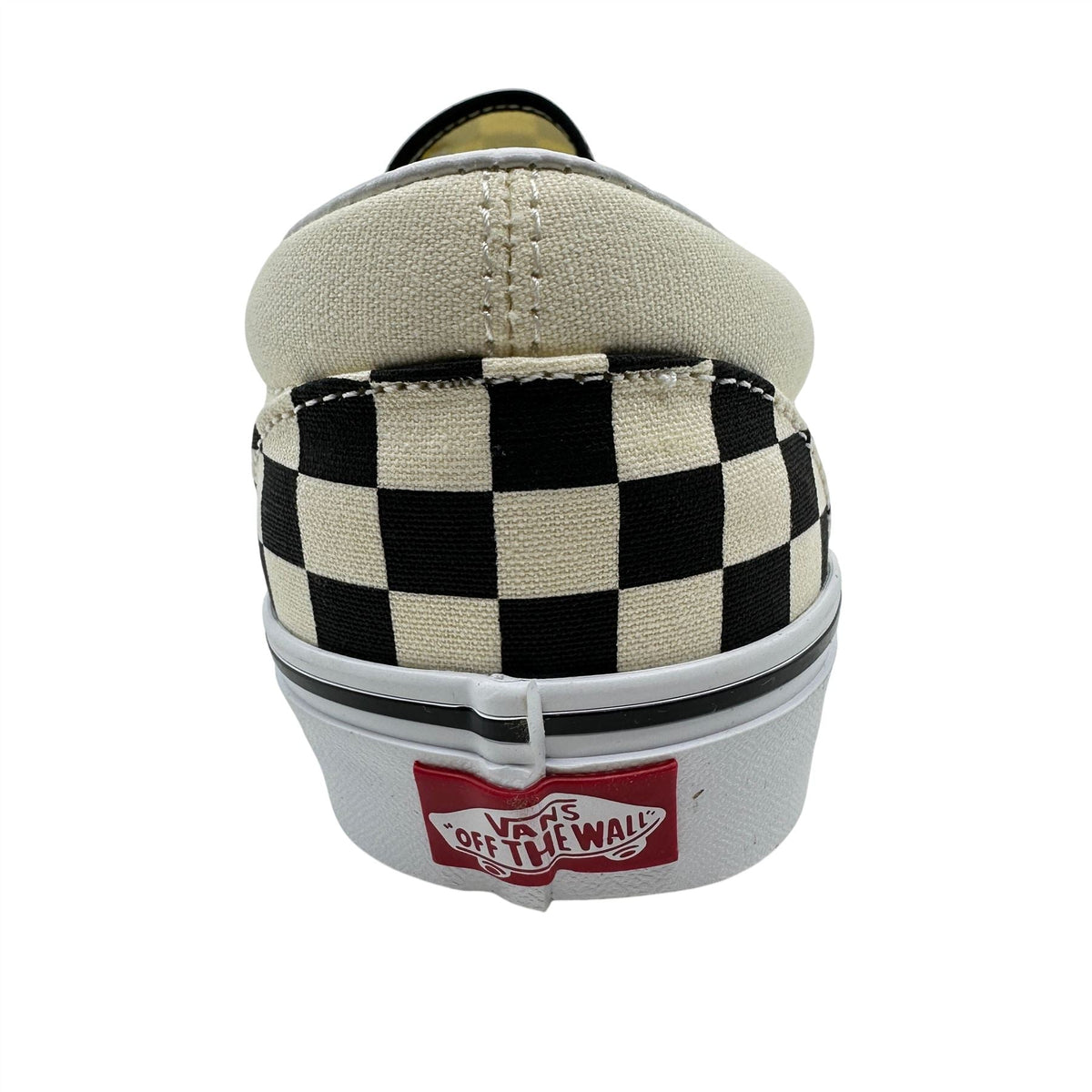 VANS Classic Slip On Checkerboard Black White Mens Wide Athletic Sneaker