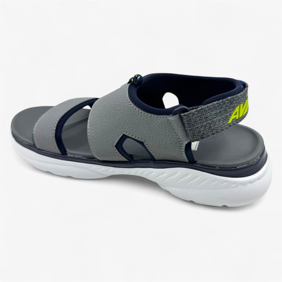 Avia Avi Atlantic Silver Filigree Graphite Lime Punch Mens Sandal Slip-On