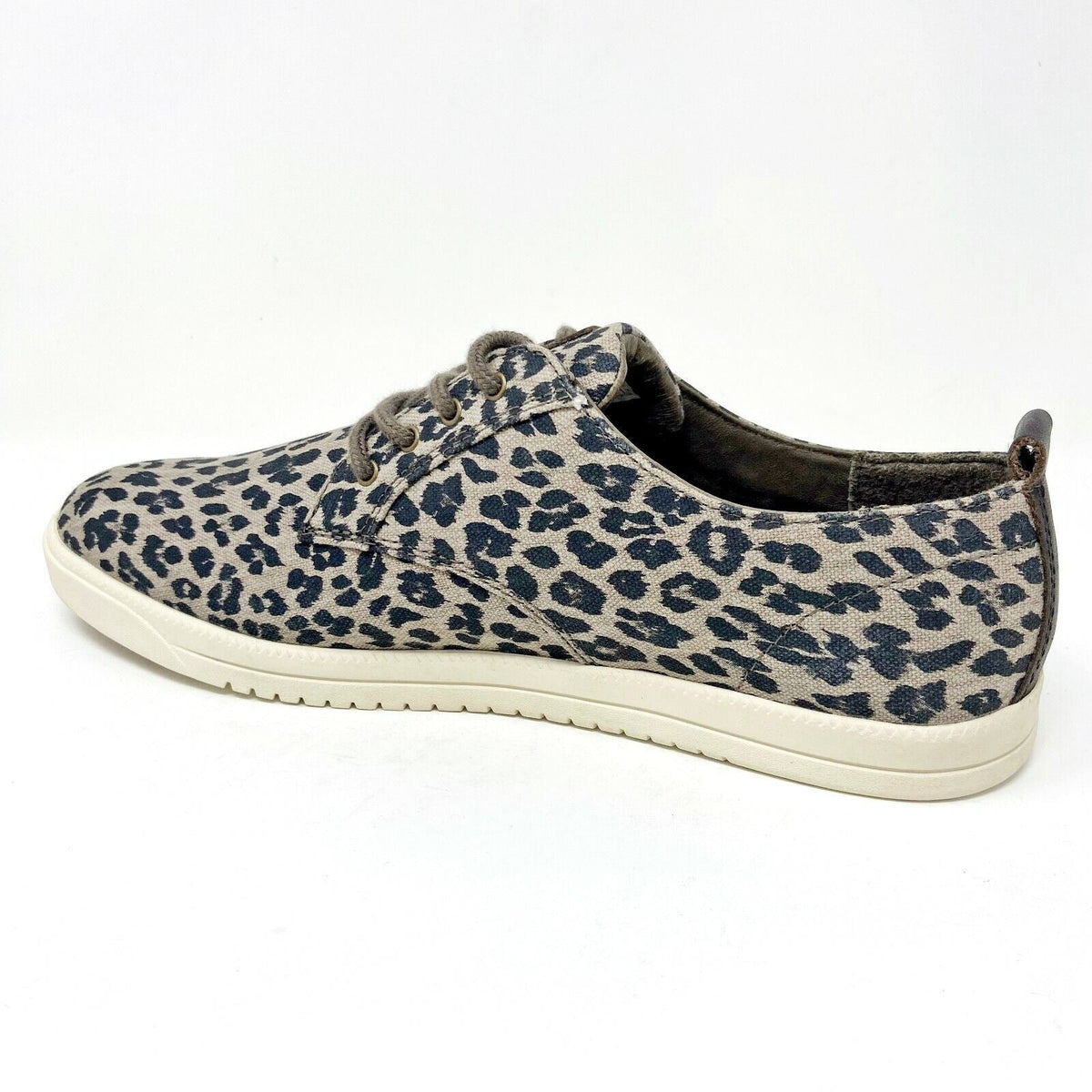 Clae Ellington Textile Umber Leopard Print Canvas Mens Casual Shoes Sneakers
